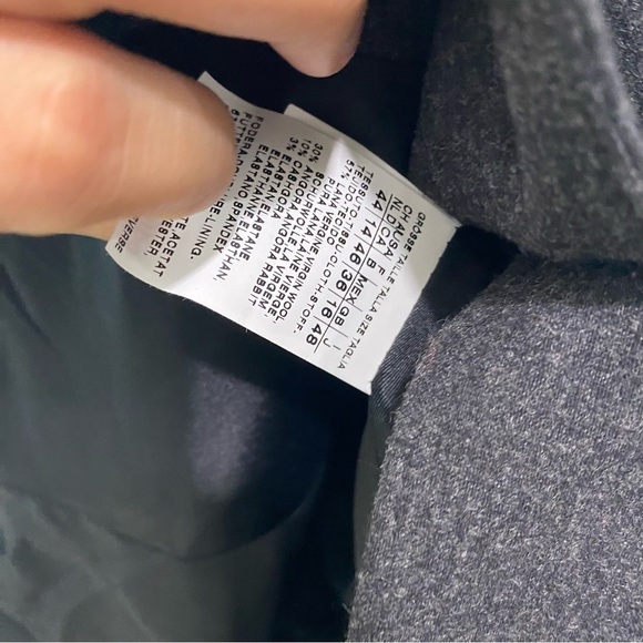 Max Mara Gray Wool Blend Blazer Sz 14 FLAWED - Picture 5 of 9